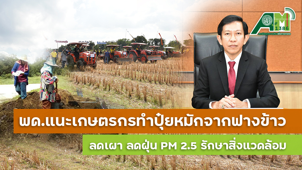 พด.แนะเกษตรกรทำปุ๋ยหมักจากฟางข้าว - สถานีวิทยุกระจายเสียงเพื่อการเกษตร